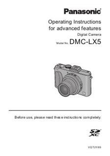 Panasonic Lumix LX5 manual. Camera Instructions.